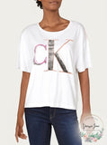 Calvin Klein Jeans Embroidered Logo T-Shirt, Size Large