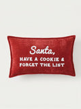 Lacourte Santa Cookie List Decorative Pillow, 14″ x 24″