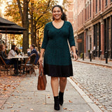 Taylor Animal-Print Sweater Dress, Size 1X