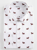 Bar Iii Mens Slim-Fit Stretch Scottie Print Dress Shirt, Size Small
