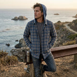 Hurley Mens Crowley Washed Hooded Long Sleeve Shirt, Size Small