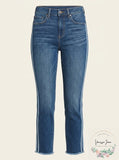 Style & Co Cropped Varsity-Stripe Jeans, Size 12