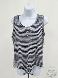 Style & Co Striped Button-Down Tank Top , Size Petite Large