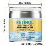 Retinol and Collagen Face Cream 1.764oz Anti-Wrinkle and Lifting with Vitamin E, Niacinamide