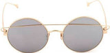 Retro Future C06 Yellow Metal Sunglasses with Mirrored Lenses