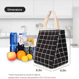 Reusable Lunch Bag Insulated Lunch Box Canvas Fabric with Aluminum Foil