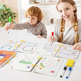 Reusable Magic Practice Workbook Set with Erasable Pen and Refills