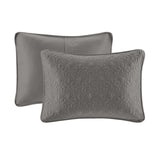 Reversible Bedspread Set Dark Grey Full