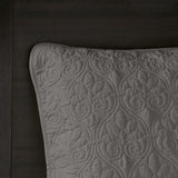 Reversible Bedspread Set Dark Grey Full