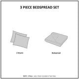 Reversible Bedspread Set Dark Grey Full