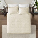 Reversible Quilt Set Cream Full/Queen