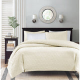 Reversible Quilt Set Cream King/Cal King