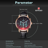 REWARD Men Sport Watches Waterproof Outdoor Wristwatch