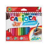 Carioca Joy Washable Markers 36-Pack - Vibrant, Easy-Clean Art Supplies for Kids