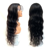 RIO Body Wave Human Hair Front Lace Wig - Natural Black