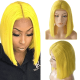 RIO Lace Front U Part Human Hair Bob Wig Straight