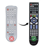 Anderic RMC14126 Replacement DVD/VCR Recorder Remote Control for Sharp, Sylvania, Emerson, and Symphonic | 9HSNB130UD 9HSNB114 [RMC14126]