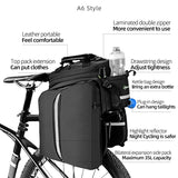 Multifunctional Bicycle Rack Bag - 17-35L