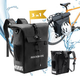 2-in-1 Bicycle Rear Rack Bag Backpack - 18L