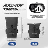 2-in-1 Bicycle Rear Rack Bag Backpack - 18L