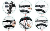 Rear Bicycle Cargo Rack with Mudguard Tool-Free Quick Install
