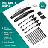 Bike Fenders for 700C Road Bikes – Quick-Release Mud Guards