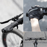 Bike Handle Grips with Double Lock-On Clamps – Aluminum Ends for MTB & BMX