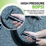 Portable Bike Pump - 80 PSI High Pressure