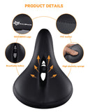 Comfort Bike Saddle with Rear Safety Light