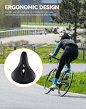 Comfort Bike Saddle with Rear Safety Light
