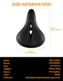 Comfort Bike Saddle with Rear Safety Light