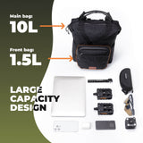 Folding Bike Handlebar Bag Backpack - 11.5L