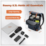 Folding Bike Handlebar Bag Backpack - 8.3L