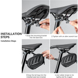 C61 Hard Shell Bike Saddle Bag with Light