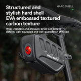 C61 Hard Shell Bike Saddle Bag with Light