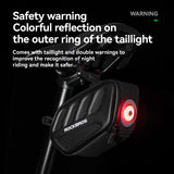 C61 Hard Shell Bike Saddle Bag with Light