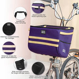 Folding Bike Handlebar Bag Basket Bag - 16L