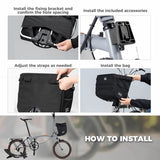 Folding Bike Handlebar Bag Basket Bag - 16L