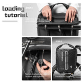 Lightweight Waterproof Bike Rear Rack Bag-23L