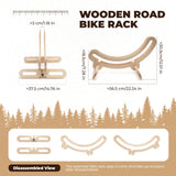 Minimalist Wooden Bike Stand