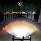 RHL1000 Bike Front Light Waterproof Bike Light