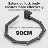 Foldable Smart Bike Lock with Fingerprint Unlock
