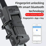 Foldable Smart Bike Lock with Fingerprint Unlock