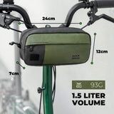Bike Handlebar Bag with Shoulder Strap - 1.5L