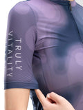 Women's TVI Short-Sleeve Cycling Jersey Gradient – Blue to Purple Gradient