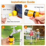 Rocket Sprinkler Launcher Water Sprinkler Flying Splashing 360° Rotation for 3+ Years Old