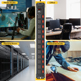 12-Outlet Heavy Duty Power Strip with Individual Switches – 1020J Surge Protector, 9FT Cord, Wall Mountable