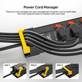 12-Outlet Heavy Duty Power Strip with Individual Switches – 1020J Surge Protector, 9FT Cord, Wall Mountable