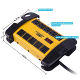 10-Outlet Metal Heavy Duty Surge Protector Power Strip, 2800 Joules Protection