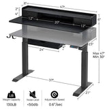 Rolanstar Single Motor Free Standing Electric Height Adjustable Desk